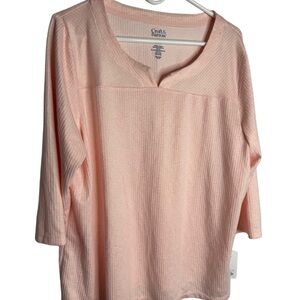 Croft & Barrow Women's Light Pink Pajama Top